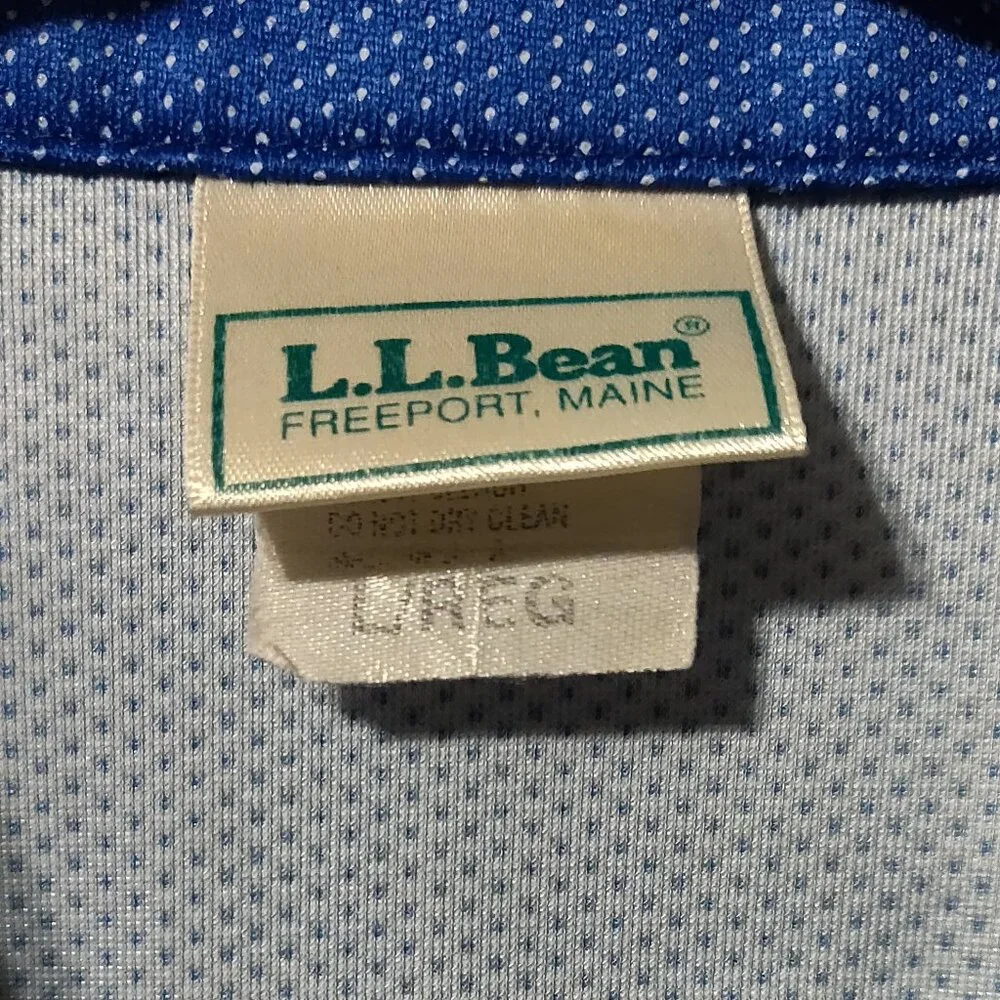 LL Bean Vintage Wind Stopper Gore 1/2 Zip Pullover LARGE